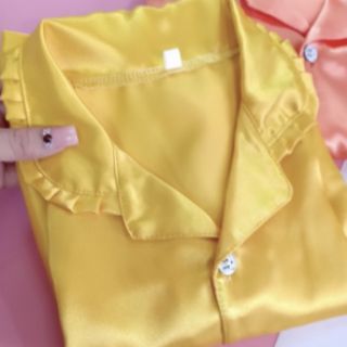 Bộ bijama lụa dài freesize đến 55kg ( ảnh thật)