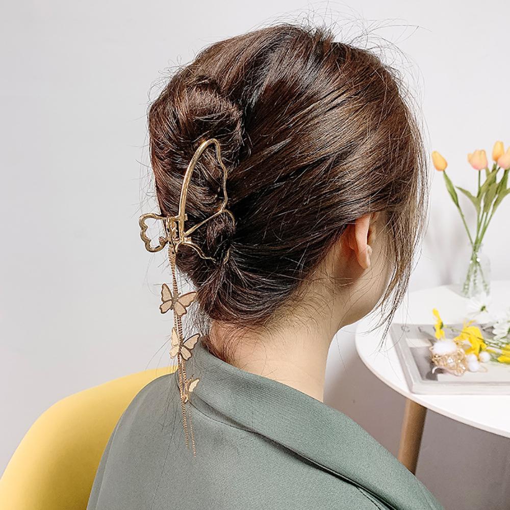 Kẹp Tóc Hình Bướm Bằng Hợp Kim Phong Cách Vintage Thanh Lịch Dành Cho Nữ