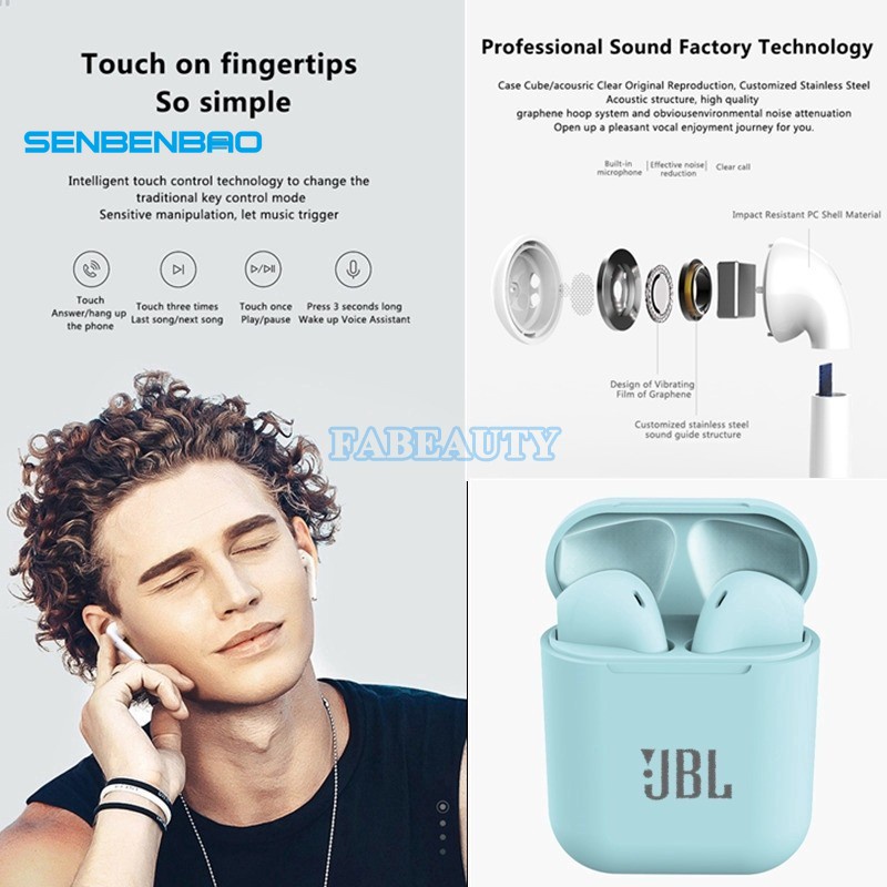 Tai Nghe Bluetooth 5.0 Không Dây I12 Tws Cho IPhone Android Xiaomi Và Phụ Kiện