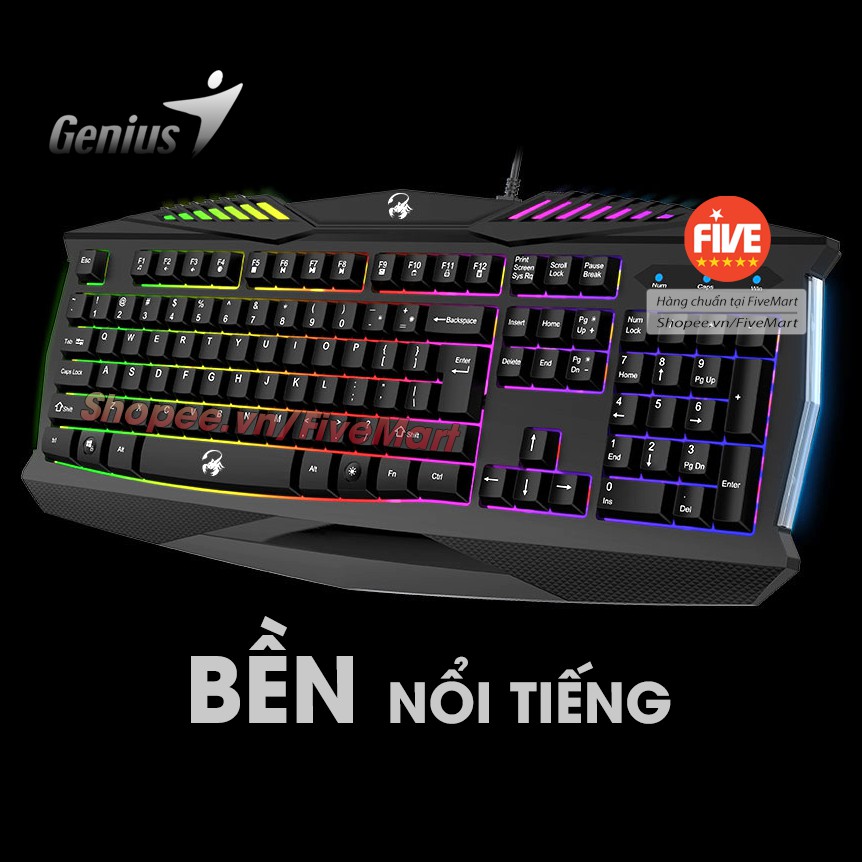 (𝐋𝐄𝐃 𝐂ầ𝐮 𝐕ồ𝐧𝐠) Bàn Phím Gaming LED 7 Màu, Thiết Kế Chắc Chắn, Siêu Bền, CHÍNH HÃNG, FULLBOX