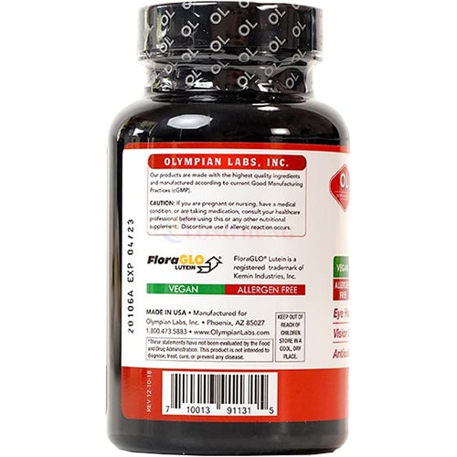 Viên uống Olympian Labs Nutra - Vision With Lutein & Bilberry hỗ trợ tăng cường thị lực