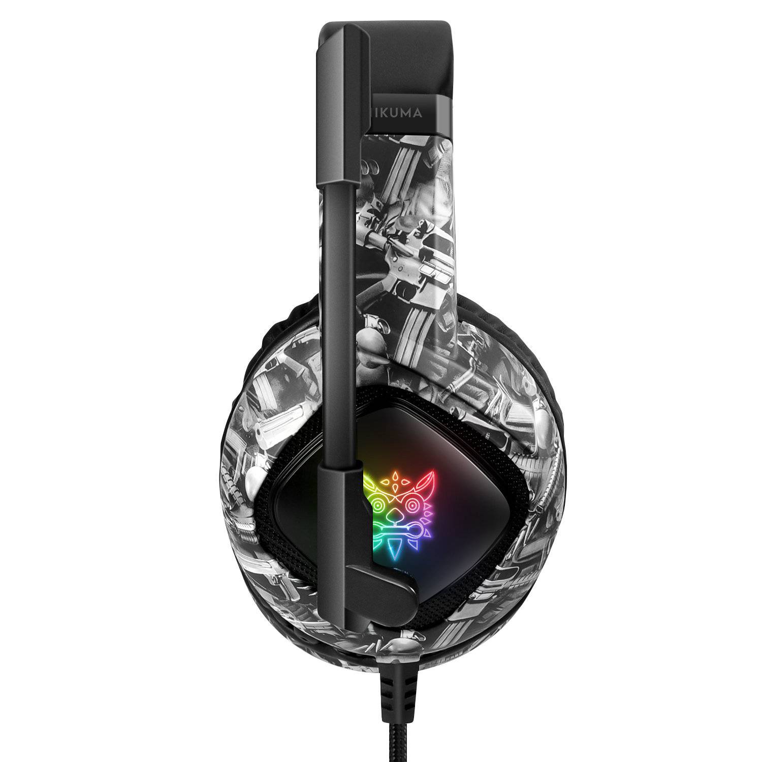 ONIKUMA K19 RGB Đệm tai nghe hình bầu dục đầy đủ Đệm Bass nặng Tai nghe chơi game âm thanh nổi tối ưu với micrô