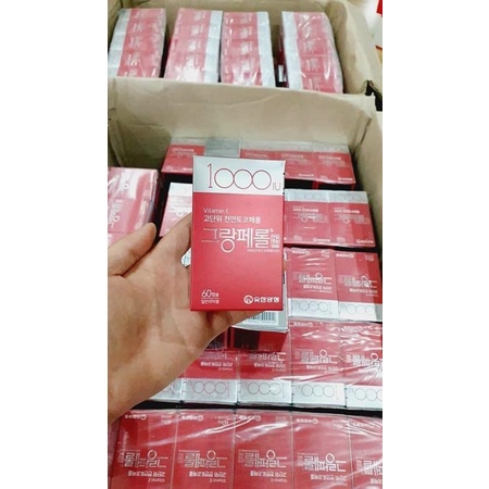 🍀💊💊𝐕𝐢𝐭𝐚𝐦𝐢𝐧 𝐄 1000 UI hàng nội địa Hàn Quốc chính hãng (hộp 60 viên)