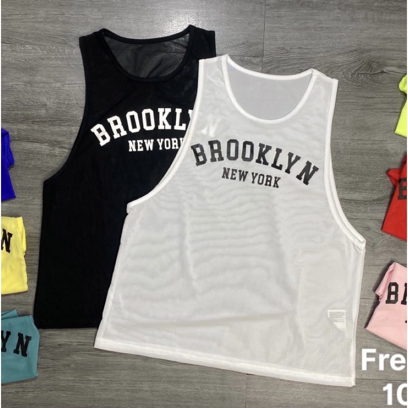 Áo tập Tanktop BROOKLYN vải thun lưới nhẹ mát