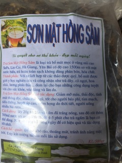 Trà sơn mật hồng sâm