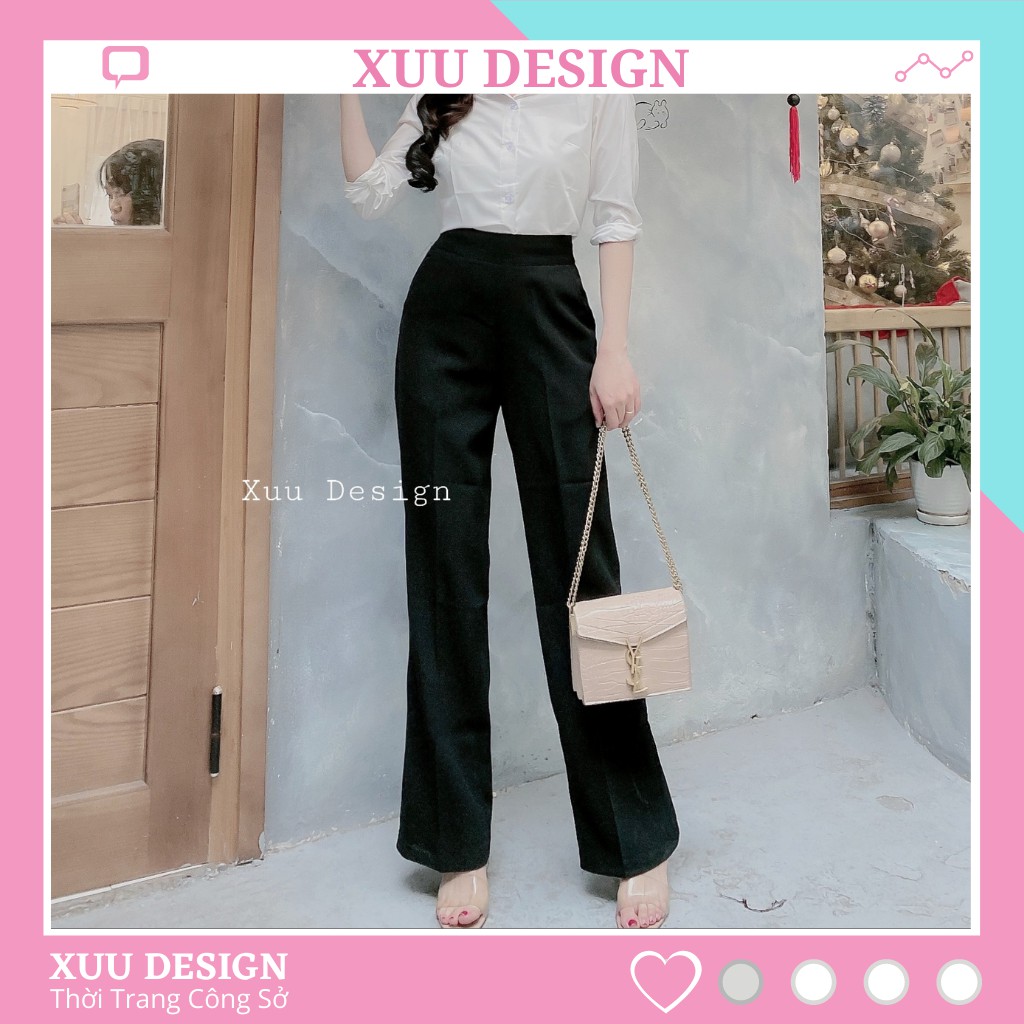 Quần Vải Ống Rộng Xuu Design, Khóa Cạp Cao, Chất Vải Tuyết Mưa Dày Dặn Đú Size - QA03 | BigBuy360 - bigbuy360.vn