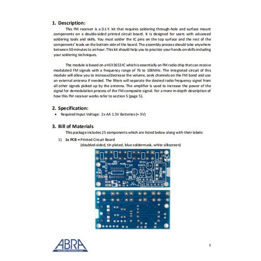 Mô Đun Thu Sóng Radio FM Không Dây PCB 76MHz-108MHz DC 1.8V-3.6V