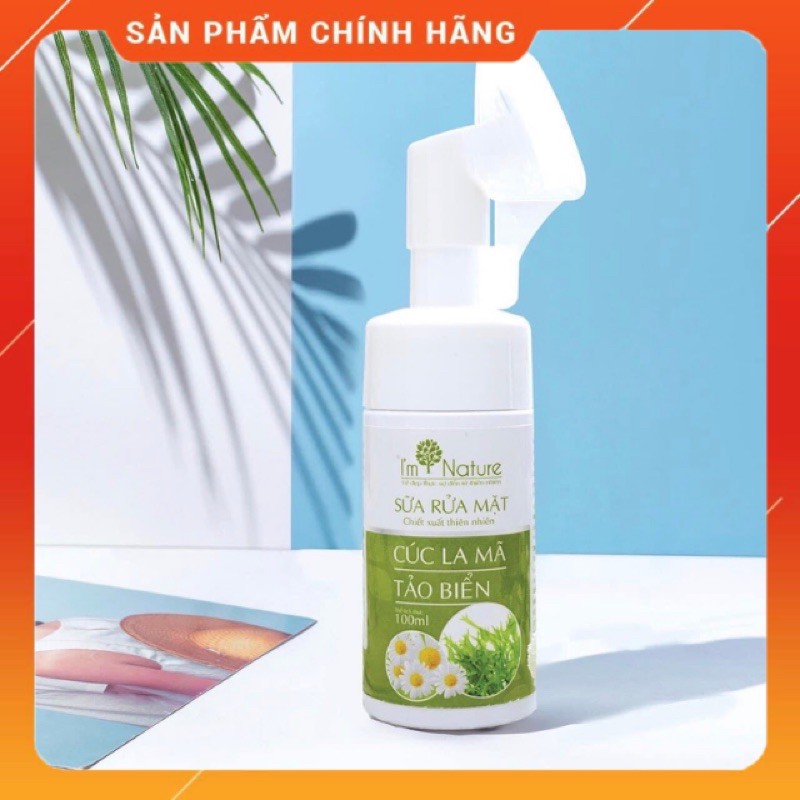 Sữa Rửa Mặt⚡️CHÍNH HÃNG⚡️Sữa Rửa Mặt Cúc La Mã Tảo Biển I'm Nature, Làm Sạch Sâu, Sáng Mịn Da