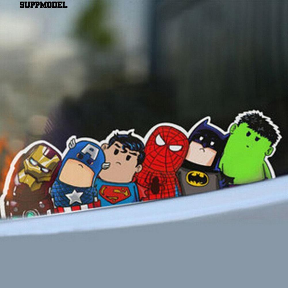 Miếng dán trang trí ô tô hoạt hình The Avengers sáng tạo