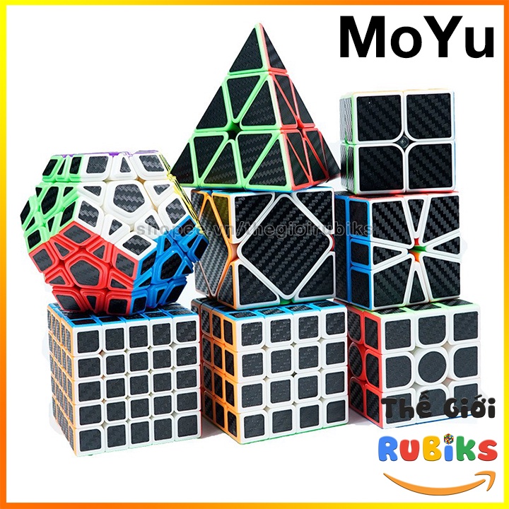 Bộ Sưu Tập Khối Rubik Carbon MoYu Meilong 2x2 3x3 4x4 5x5 Tam Giác 12 Mặt