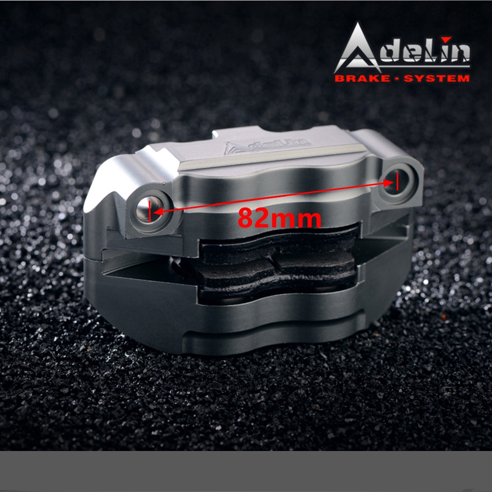 Kẹp Phanh 25mm x 4 piston Adelin CNC ADL-4 82mm Cho BWS Yamaha Scooter