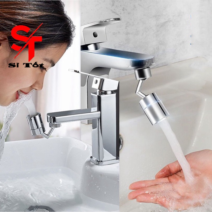 Đầu Nối Vòi Nước Thông Minh Tăng Áp 2 Chế Độ xoay 720 độ