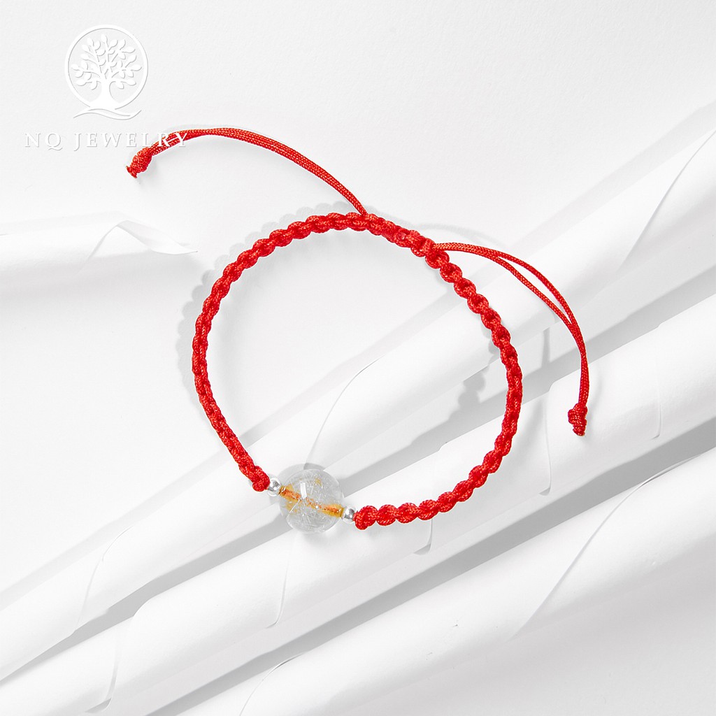 Vòng thắt dây đỏ phối 1 hạt - NQ Jewelry
