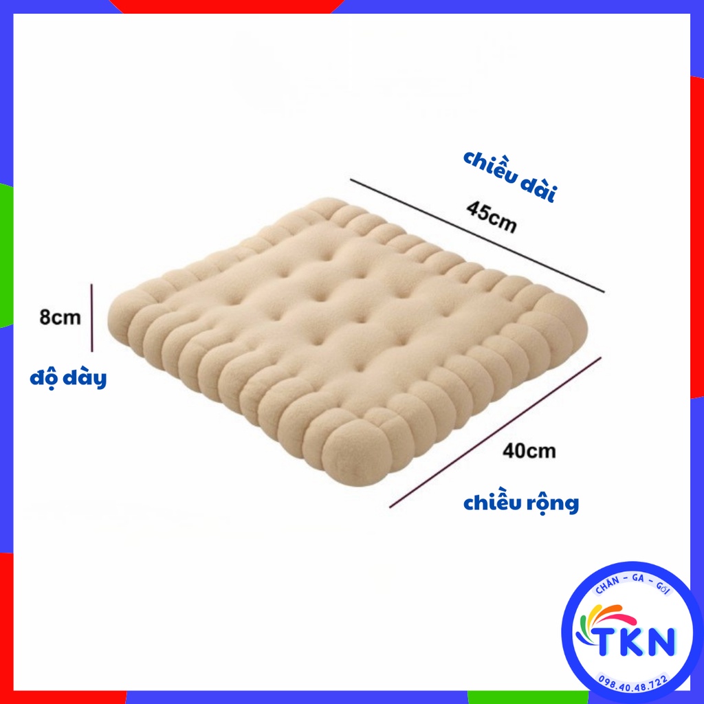 Đệm ngồi bệt , đệm lót ghế hình bánh quy đệm decor chất liệu nỉ nhung mềm mịn nhập khẩu hình bánh ngộ nghĩnh đáng yêu