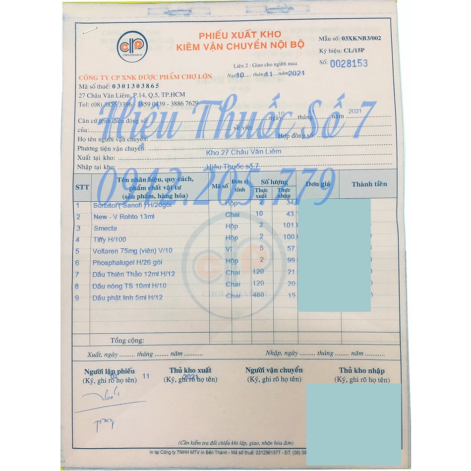 Dầu Gió Xanh Thiên Thảo 12ml (100% CHÍNH HÃNG có đầy đủ hóa đơn VAT)