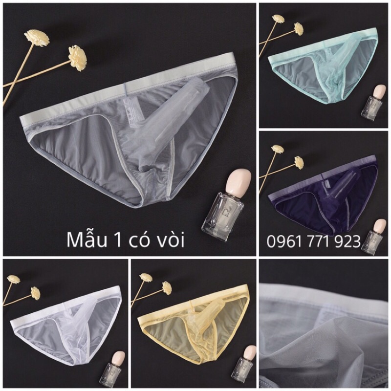 Quần lót nam sexy gợi cảm cho gay lưới xuyên thấu cao cấp - Quần sịp lưới nam sexy trong suốt độc lạ màu đen trắng đỏ