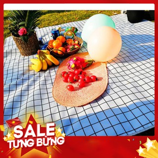 Khăn tấm trải du lịch chụp ảnh picnic, trải bàn ăn kẻ caro bằng nhựa PVC chống thấm nước gấp gọn tiện dụng