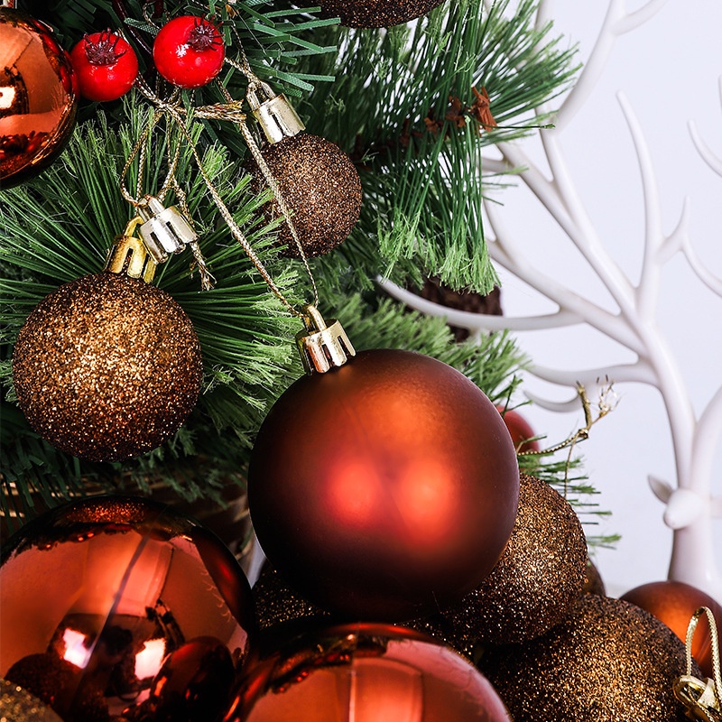 Bộ 36 quả châu 4cm dùng trang trí cây thông Noel đẹp mắt sáng tạo