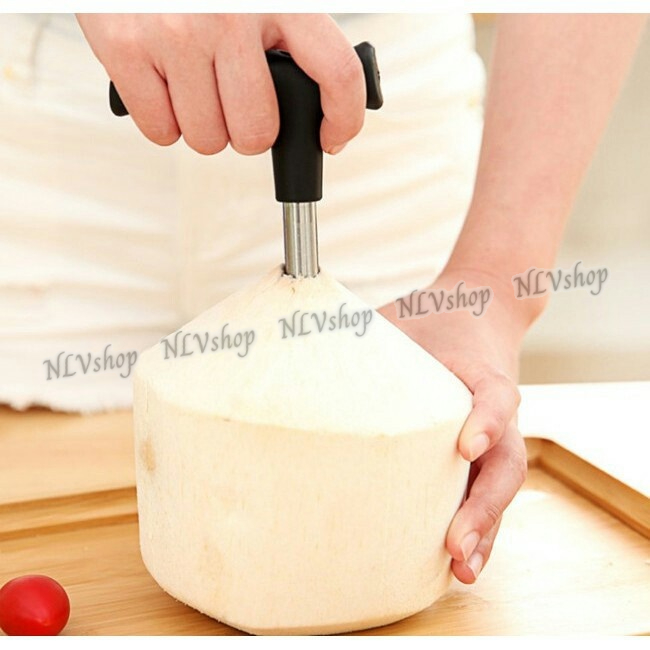 Dụng Cụ Khui Dừa lấy nước bằng tay Nhanh/Cây đục lỗ quả dừa siêu tốc chất liệu thép không gỉ an toàn và tiện dụng.