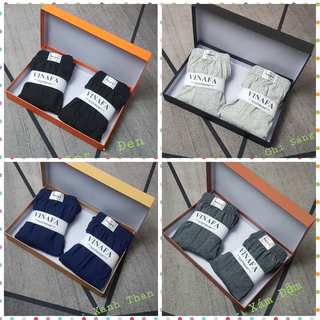 Quần đùi cotton nam mặc nhà co giãn thoáng mát