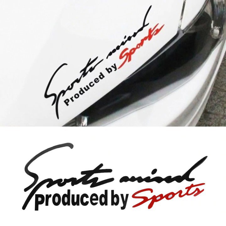 [XẢ KHO] TEM DÁN Decal Sport Mind Produced By Sport Thể Thao Cho Xe Hơi