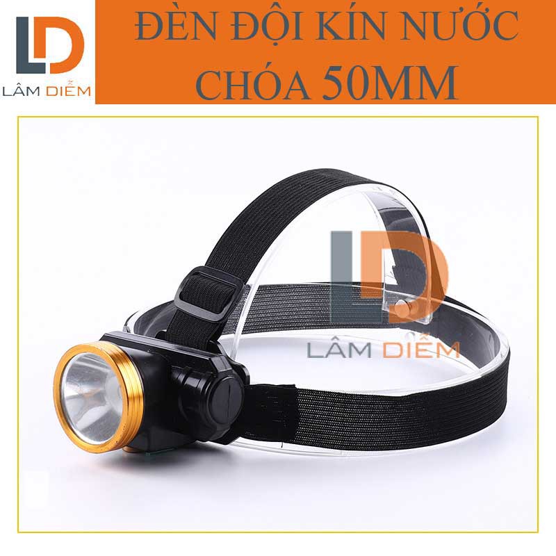 ĐÈN ĐỘI ĐẦU PIN SẠC CHÓA 50MM ĐẦY ĐỦ PHỤ KIỆN