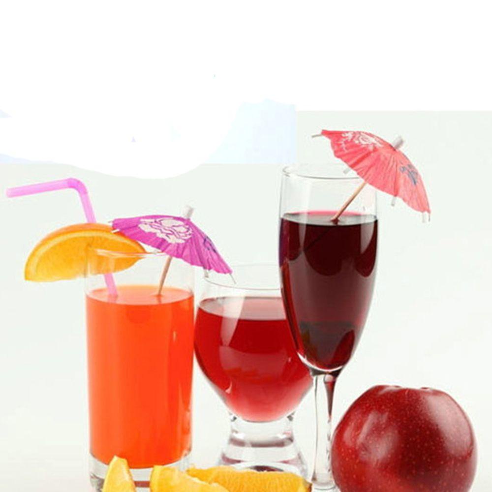 LONTIME Set 24 Que Cắm Trang Trí Bánh Hình Cây Dù Bằng Giấy Nhiều Màu Sắc