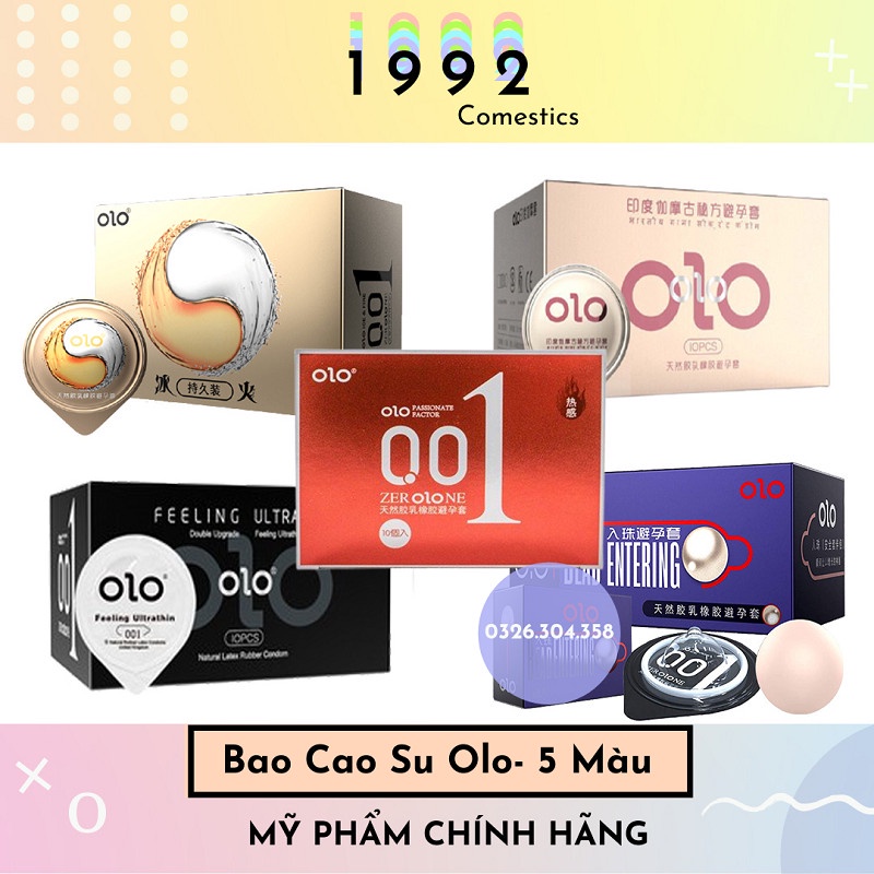 BAO CAO SU OLO 001 CÁC LOẠI [CHÍNH HÃNG 100%] - HỘP 10 CÁI -SIÊU MỎNG NHIỀU GEL CHO CUỘC VUI THĂNG HOA