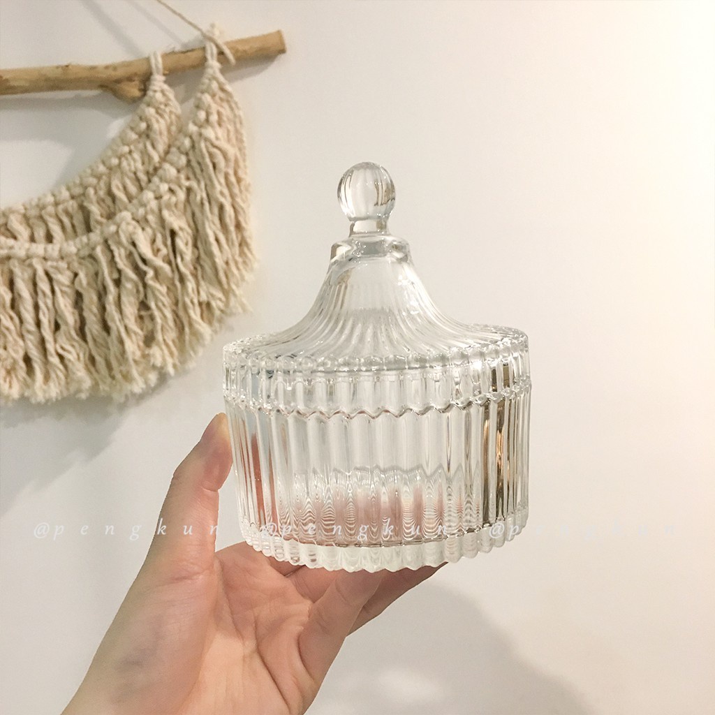 Lọ Đựng Kẹo/ Đường/ Đường Cổ Điển Bằng Kính Dùng Trang Trí Phông Nền Chụp Ảnh