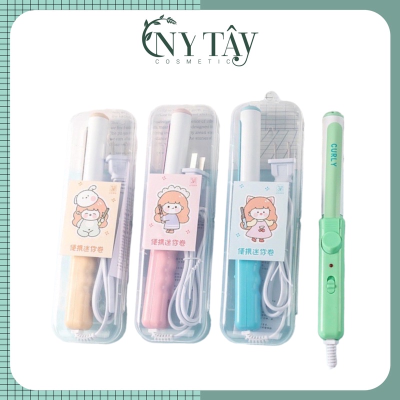 Máy uốn tóc,làm soăn và tạo kiểu mini cao cấp kèm hộp nhựa