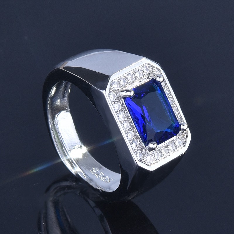 Nhẫn Bạc 925 Đính Đá Sapphire