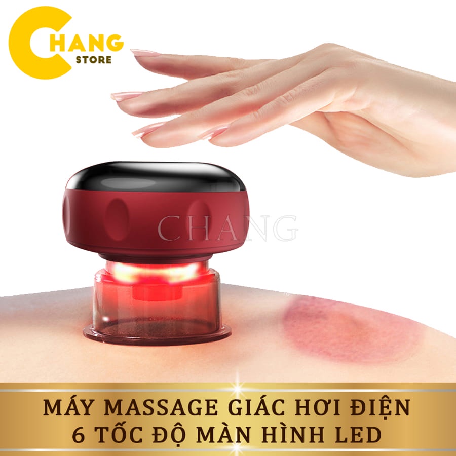 Máy Massage Giác Hơi Bằng Điện Có 6 Tốc Độ Điều Chỉnh Giúp Tuần Hoàn Máu, Giảm Đau Cơ, Giảm Mỡ Thừa