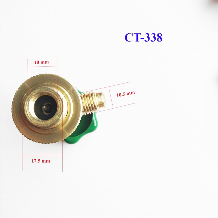 Van mở khóa gas lon Huangsen CT-338-339-340 (chọn đúng loại như hình) Valve nạp gas lạnh R12 R22 R32 R134 R410 R600