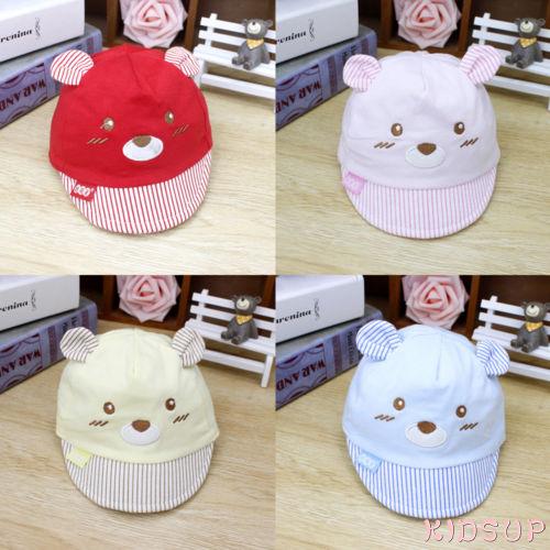 KIDSUP-Baby Kids Caps Newborn Girl Boy Cute Bear Baseball Cap Summer Visor Sun Hat