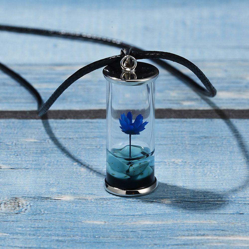 ANEMONE Vòng Cổ Choker Bằng Thủy Tinh Trong Suốt Đính Hoa Khô Phong Cách Cổ Điển Thời Trang