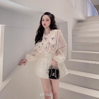 Set áo voon thêu quần chun