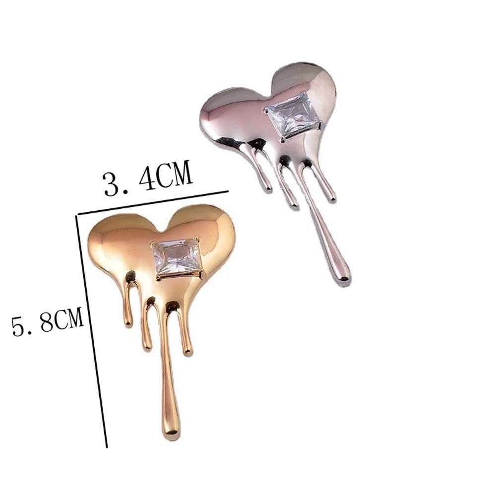 Ghim cài áo hình trái tim đính đá zircon nhiều màu thời trang thanh lịch cho nữ