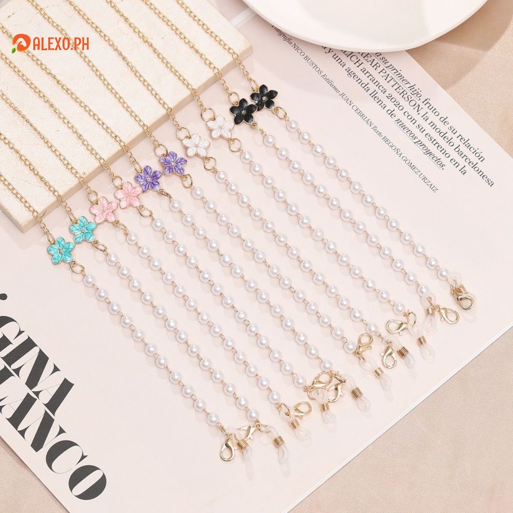 Dành cho người lớn trẻ em mặt nạ của chuỗi Kính Ngọc Trai Chuỗi Cổ Mặt nạ chống mất mất ánh sáng dây thừng da hoa đầy màu sắc Hoa Anh Đào