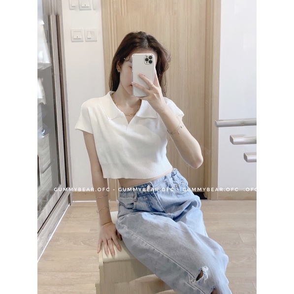 MIA CROPTOP | Áo Croptop Len Dệt Co Giãn