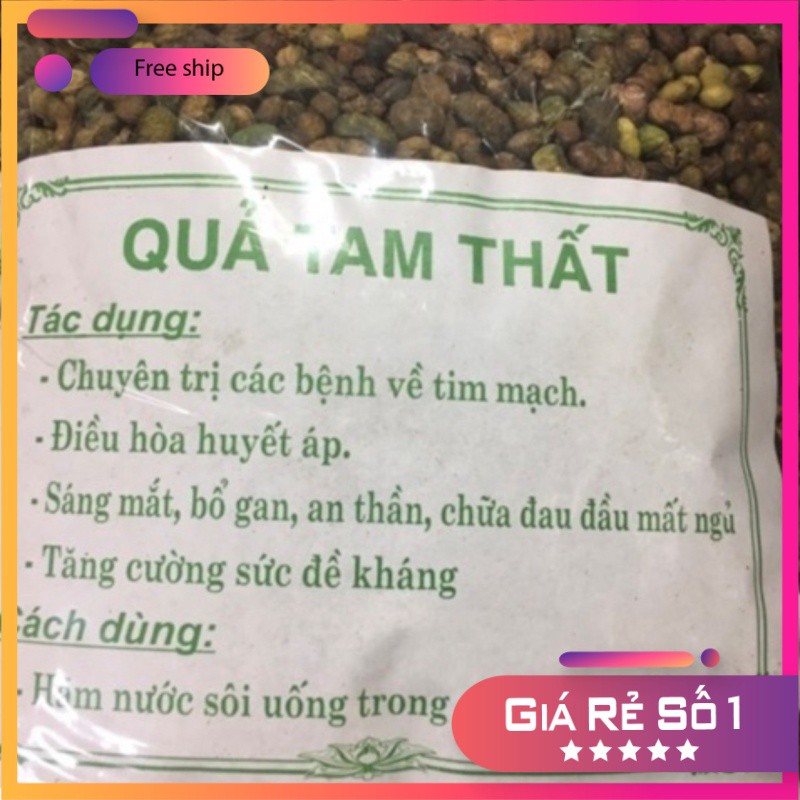 Quả tam thất khô Tây Bắc 1kg quả tam thất hàng chuẩn-Dược Liệu Quý