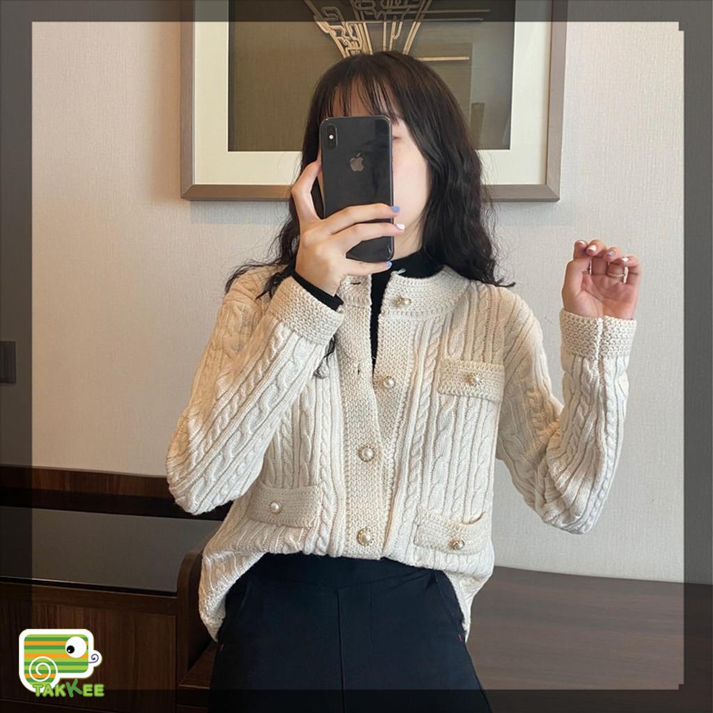 Cardigan len kiểu dáng ullzang Hot Hit