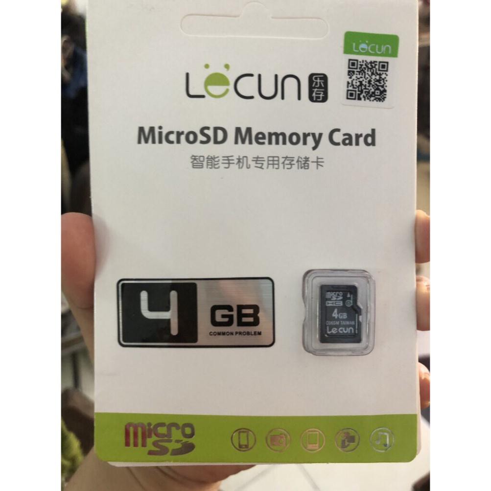 Thẻ Nhớ Micro SD 4GB hiệu Lecun Chính Hãng Bảo Hành 5 Năm