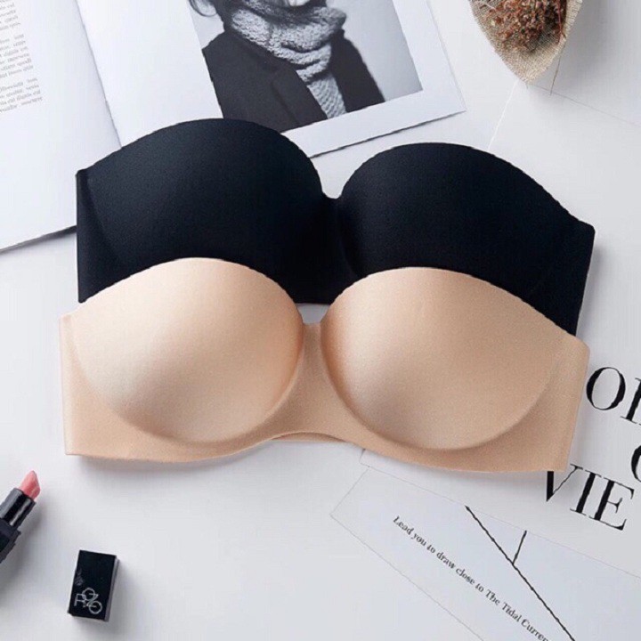 Áo ngực không dây nữ mút vừa nâng ngực có gọng chống tụt chất liệu su mặc áo trễ vai, đầm hở lưng cúp A, B, C
