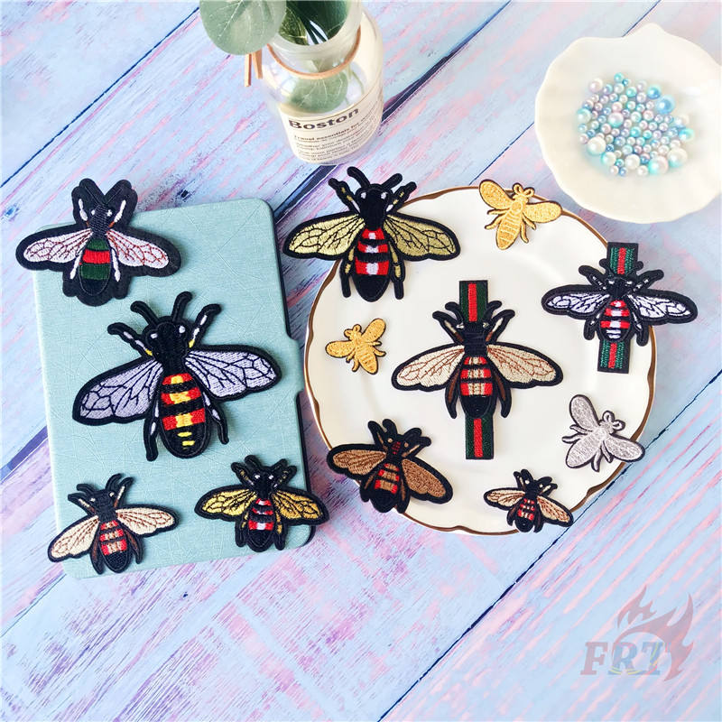 ♚ Thương Hiệu Thời Trang - Sticker Ủi Thêu Hình Con Ong ♚ 1 Sticker Ủi Thêu Hình Huy Hiệu
