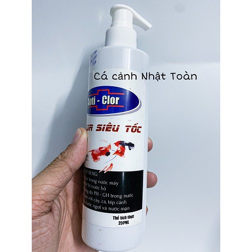 KHỬ CLO SIÊU TỐC ANTI CLOR CÁ XINH CHO BỂ CÁ CẢNH