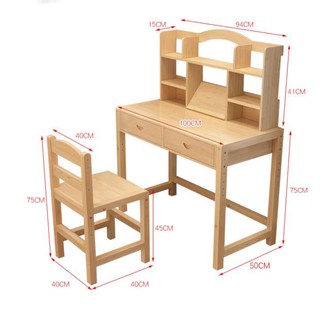 Bàn học kèm giá sách