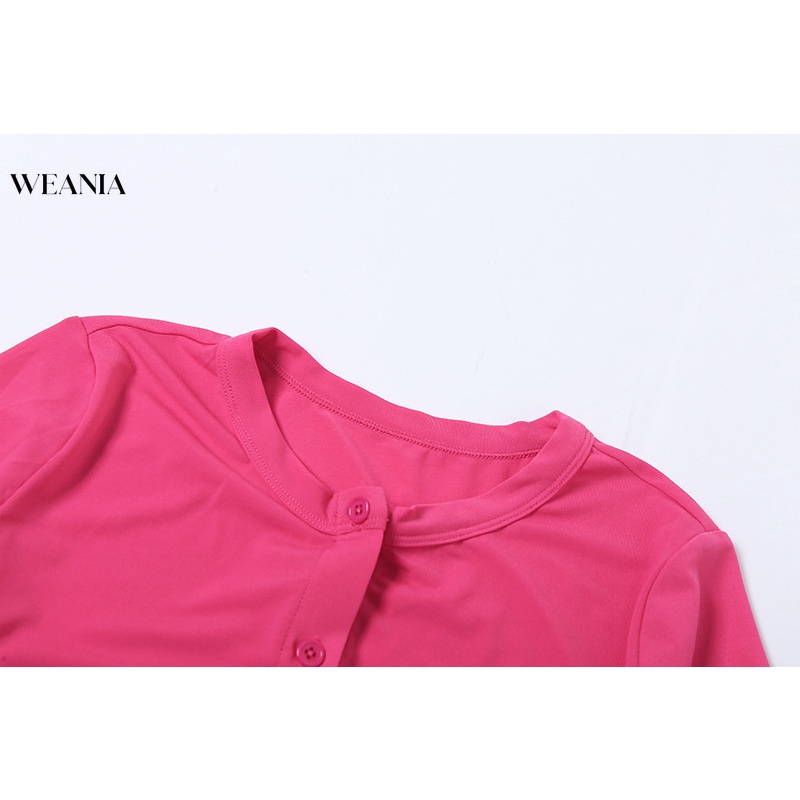 Áo Cotton DàI Tay Cổ TròN MàU Trơn Cho Nữ