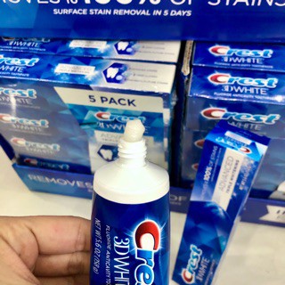 Kem đánh trắng răng CREST 3D White Advanced Triple Whitening 158g - Herskin Official Store