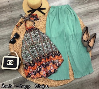 SET ÁO HỞ LƯNG + QUẦN DẬP LY