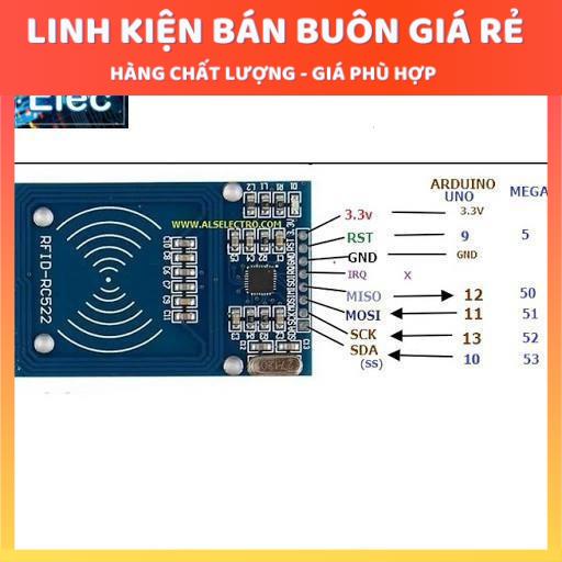 Module RFID RC522 13.56MHz, Mạch đọc thẻ từ Rf